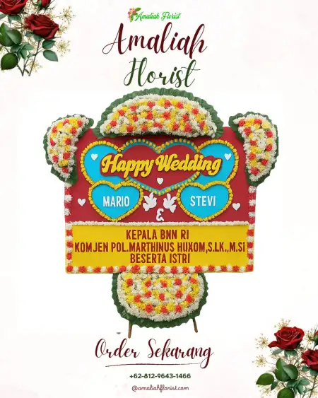 Papan Bunga Pernikahan Selakambang
